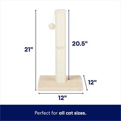 Frisco 21-in Sisal Cat Scratching Post with Toy, Cream, 1 count slide 2 of 3