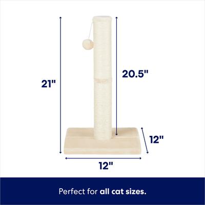 Frisco 21-in Sisal Cat Scratching Post with Toy