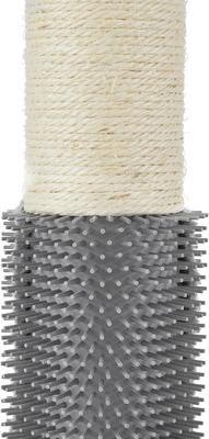 Show full view: Frisco 21-in Sisal Cat Scratching Post with Toy & Groomer, Gray, 1 count slide 5 of 8