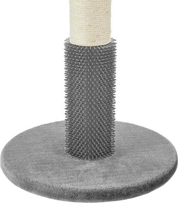 Show full view: Frisco 21-in Sisal Cat Scratching Post with Toy & Groomer, Gray, 1 count slide 6 of 8