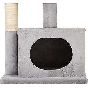 Frisco 24.8-in Faux Fur Cat Tree & Condo, Gray