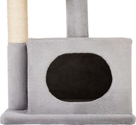 Show full view: Frisco 24.8-in Faux Fur Cat Tree & Condo, Gray slide 5 of 8