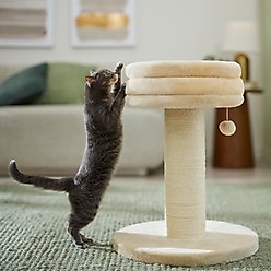 Frisco 24.8-in Heavy Duty Faux Fur Cat Tree, Cream