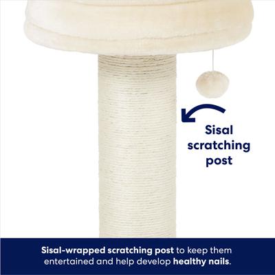 Show full view: Frisco 24.8-in Heavy Duty Faux Fur Cat Tree, Cream slide 5 of 8