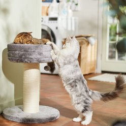 Frisco 24.8-in Heavy Duty Faux Fur Cat Tree, Gray