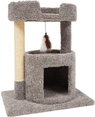Show full view: Frisco 27-in Real Carpet Cat Tree with Condo & Oval Perch, Gray slide 5 of 7