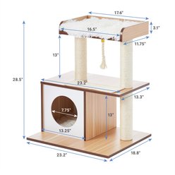 Frisco 28.5-in Modern Cat Tree & Condo, Natural slide 2 of 6