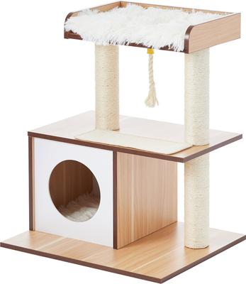 Show full view: Frisco 28.5-in Modern Cat Tree & Condo, Natural slide 6 of 9