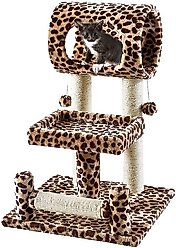 Frisco 28-in Faux Fur Cat Tree, Animal Print