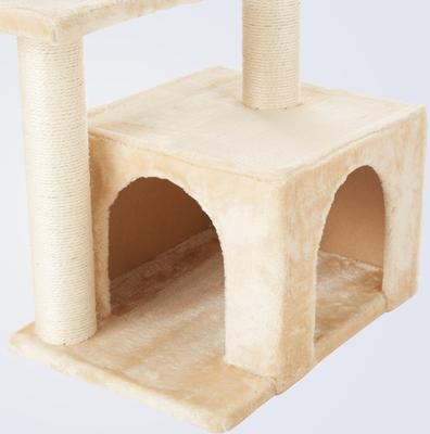 Show full view: Frisco 28-in Faux Fur Cat Tree & Condo, Cream slide 5 of 8