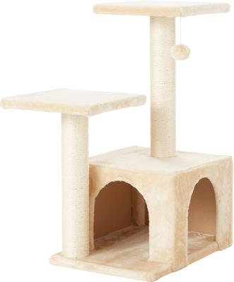 Show full view: Frisco 28-in Faux Fur Cat Tree & Condo, Cream slide 6 of 8
