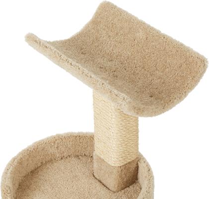 Show full view: Frisco 30-in Real Carpet Solid Wood Cat Tree, Beige slide 3 of 6