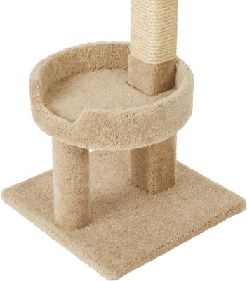 Show full view: Frisco 30-in Real Carpet Solid Wood Cat Tree, Beige slide 4 of 6
