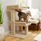 Show in main carousel: Frisco 32-in Real Carpet Solid Wood Cat Tree with Toy, Beige slide 1 of 7