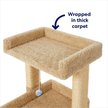 Show in main carousel: Frisco 32-in Real Carpet Solid Wood Cat Tree with Toy, Beige slide 3 of 7