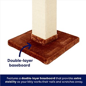 Frisco 33-in Heavy Duty Sisal Cat Scratching Post, Brown