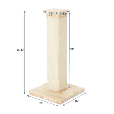 Show full view: Frisco 33-in Heavy Duty Sisal Cat Scratching Post, Cream slide 2 of 7