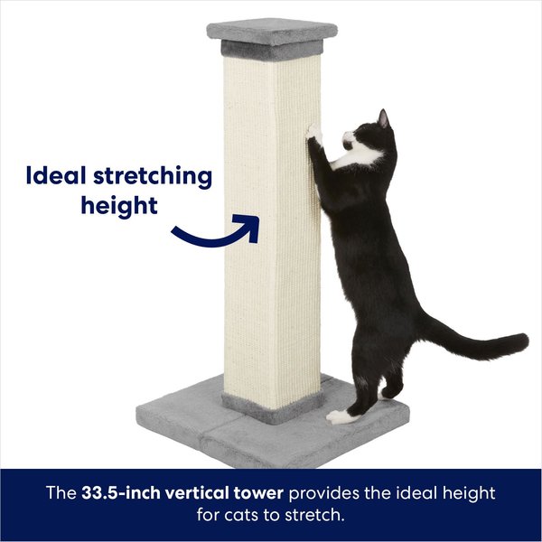 Show full view: Frisco 33-in Heavy Duty Sisal Cat Scratching Post, Gray slide 3 of 7