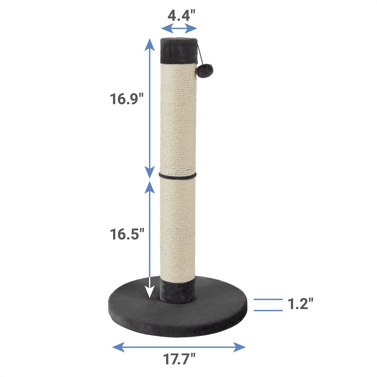 Frisco 35-in Heavy Duty Sisal Cat Scratching Post with Toy