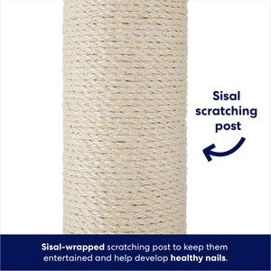 Frisco 35-in Heavy Duty Sisal Cat Scratching Post with Toy, Dark Charcoal