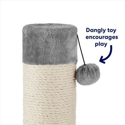 Show full view: Frisco 35-in Heavy Duty Sisal Cat Scratching Post with Toy, Gray slide 4 of 7