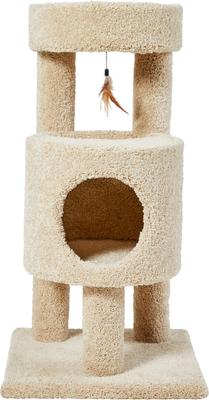 Show full view: Frisco 36-in Real Carpet Wooden Cat Tree with Condo, Beige slide 5 of 9