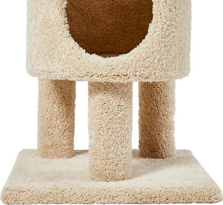 Show full view: Frisco 36-in Real Carpet Wooden Cat Tree with Condo, Beige slide 7 of 9