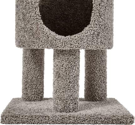 Show full view: Frisco 36-in Real Carpet Wooden Cat Tree with Condo, Gray slide 6 of 8