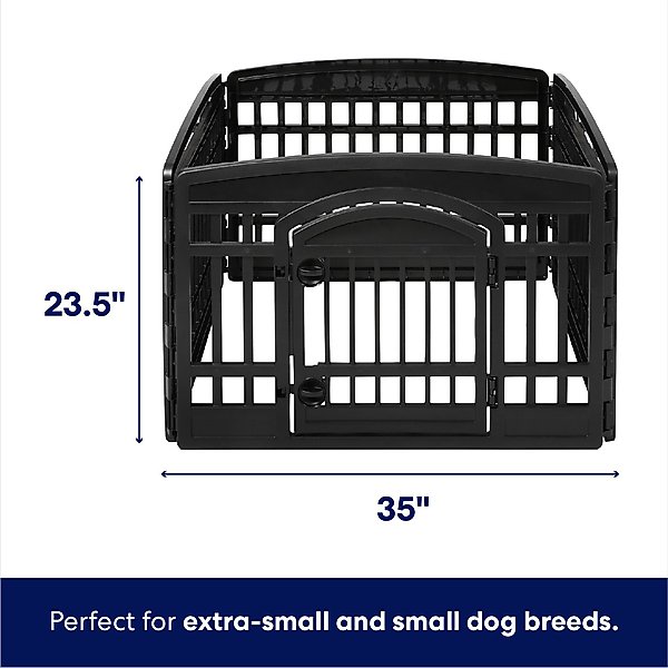 Frisco 4-Panel Dog Exercise Playpen with Door, 24-in