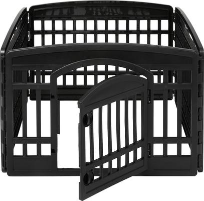 Show full view: Frisco 4-Panel Plastic Exercise Dog Playpen, 24"H, Black slide 5 of 12