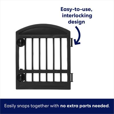 Show full view: Frisco 4-Panel Plastic Exercise Dog Playpen, 24"H, Black slide 7 of 12