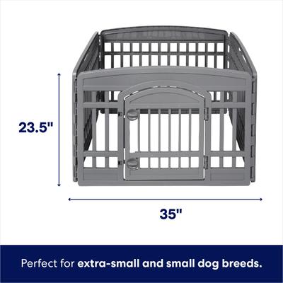 Show full view: Frisco 4-Panel Plastic Exercise Dog Playpen, 24"H, Gray slide 2 of 11