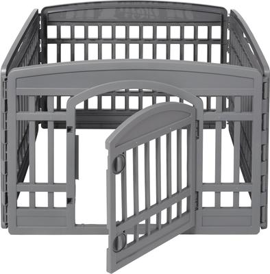 Show full view: Frisco 4-Panel Plastic Exercise Dog Playpen, 24"H, Gray slide 4 of 11