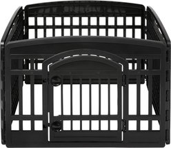 Frisco 4-Panel Plastic Exercise Playpen, Black + Dog Training & Potty Pads, 22 x 23-in, 150 count, Unscented slide 2 of 9