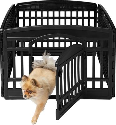 Show full view: Frisco 4-Panel Plastic Exercise Playpen, Black + Dog Training & Potty Pads, 22 x 23-in, 150 count, Unscented slide 3 of 9