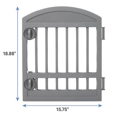 Show full view: Frisco 4-Panel Plastic Exercise Playpen, Gray + Dog Training & Potty Pads, 22 x 23-in, 150 count, Unscented slide 4 of 10