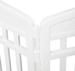 Frisco 4-Panel Plastic Exercise Playpen, White + Dog Training & Potty Pads, 22 x 23-in, 150 count, Unscented slide 2 of 9