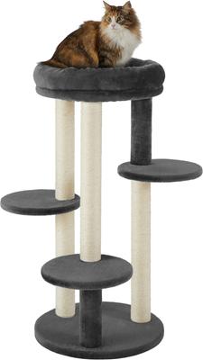 Show full view: Frisco 41-in Faux Fur Cat Tree, Dark Charcoal slide 3 of 8