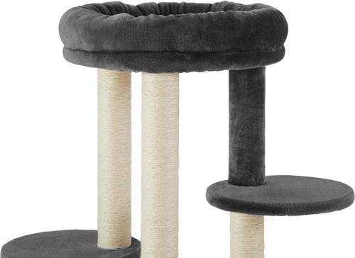 Show full view: Frisco 41-in Faux Fur Cat Tree, Dark Charcoal slide 4 of 8