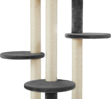 Show full view: Frisco 41-in Faux Fur Cat Tree, Dark Charcoal slide 5 of 8
