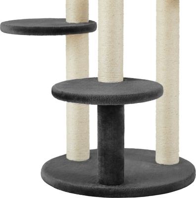 Show full view: Frisco 41-in Faux Fur Cat Tree, Dark Charcoal slide 6 of 8