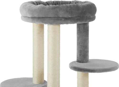 Show full view: Frisco 41-in Faux Fur Cat Tree, Gray slide 5 of 9