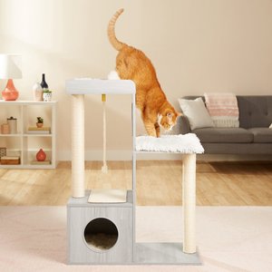 Frisco 41-in Modern Cat Tree & Condo, Gray