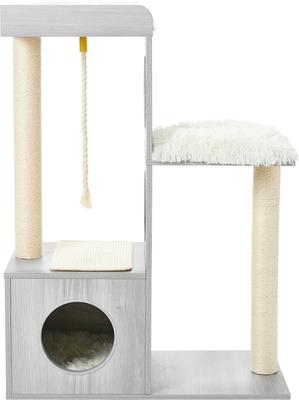 Show full view: Frisco 41-in Modern Cat Tree & Condo, Gray slide 5 of 10