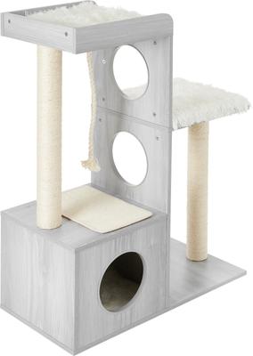 Show full view: Frisco 41-in Modern Cat Tree & Condo, Gray slide 7 of 10