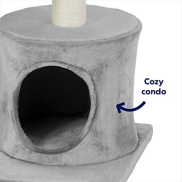 Frisco 42-in Heavy Duty Faux Fur Cat Tree & Condo
