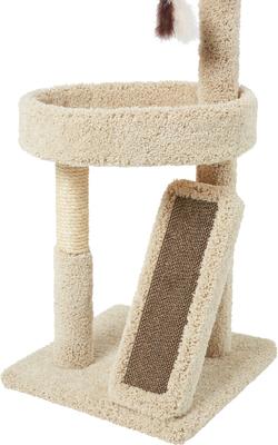 Show full view: Frisco 44-in Real Carpet Cat Tree with Replaceable Corrugate Scratcher, Beige slide 4 of 6