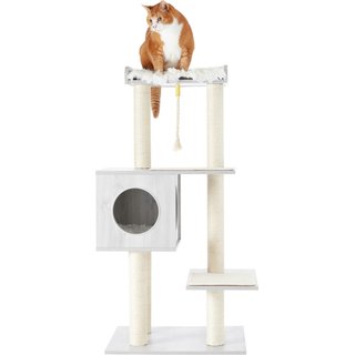 Frisco 47.5-in Modern Cat Tree & Condo, Gray slide 1 of 6