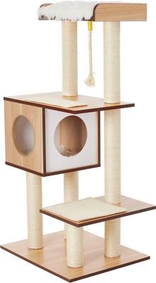 Show full view: Frisco 47.5-in Modern Cat Tree & Condo, Natural slide 6 of 9