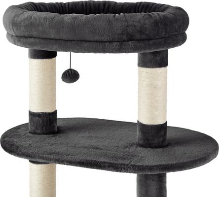 Show full view: Frisco 48.25-in Heavy Duty Faux Fur Cat Tree & Condo, Dark Charcoal slide 4 of 8